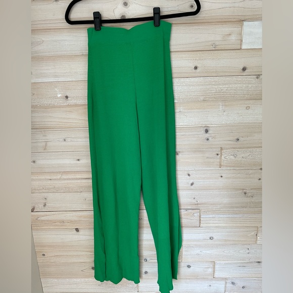 Green halter tank and pant 2 piece ribbed matching set - Picture 8 of 12